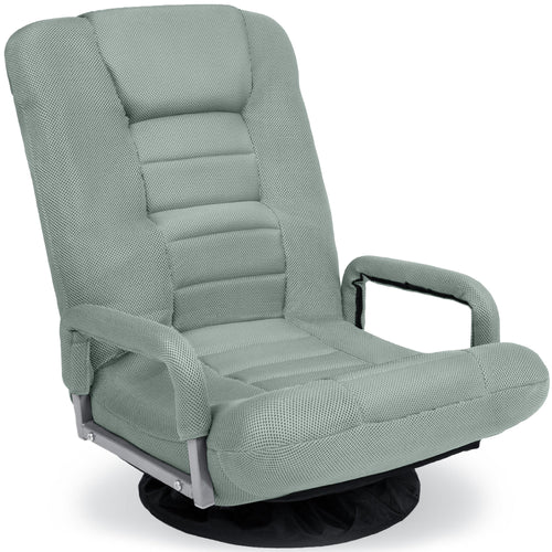 Gaming Floor Chair w/ 360-Degree Swivel, Armrest, Adjustable Backrest