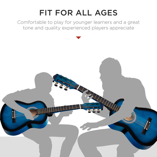 Beginner Acoustic Guitar Set w/ Case, Strap, Extra Strings - 38in