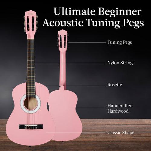 Kids Acoustic Guitar Beginner Starter Kit w/ Carrying Case - 30in