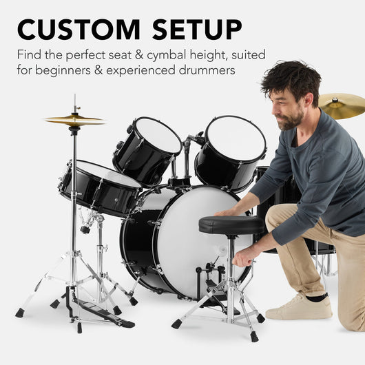 5-Piece Full Size Drum Set For Adults