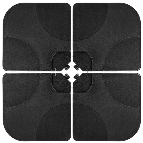 4-Piece Cantilever Offset Patio Umbrella Stand Square Base Plate Set