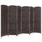 6ft Tall Room Divider, 6-Panel Diamond Weave Folding Privacy Screen