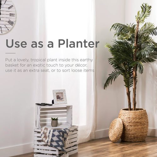 Multipurpose Hyacinth Storage Tote Basket