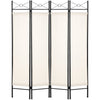 4-Panel Folding Privacy Screen Room Divider Decoration Accent, 6ft