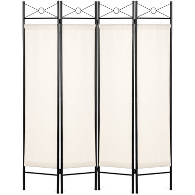 4-Panel Folding Privacy Screen Room Divider Decoration Accent, 6ft