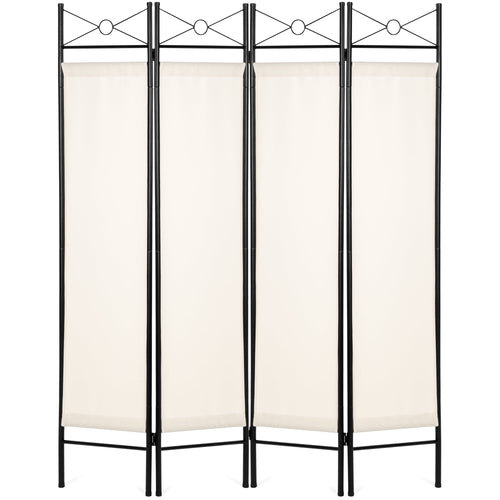 4-Panel Folding Privacy Screen Room Divider Decoration Accent, 6ft