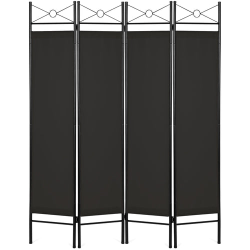 4-Panel Folding Privacy Screen Room Divider Decoration Accent, 6ft
