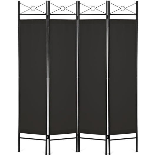 4-Panel Folding Privacy Screen Room Divider Decoration Accent, 6ft