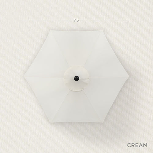 Outdoor Market Patio Umbrella w/ Push Button Tilt, Crank Lift - 7.5ft