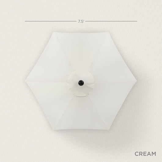 Outdoor Market Patio Umbrella w/ Push Button Tilt, Crank Lift - 7.5ft