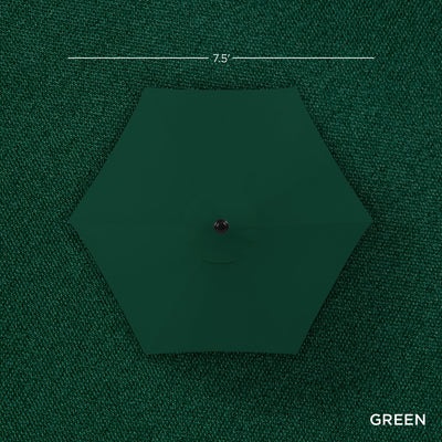 Outdoor Market Patio Umbrella w/ Push Button Tilt, Crank Lift - 7.5ft