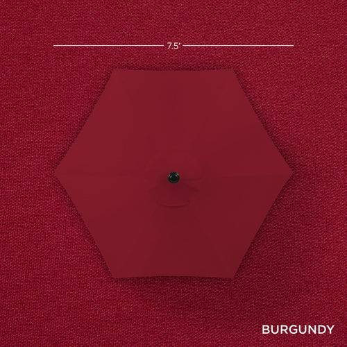 Outdoor Market Patio Umbrella w/ Push Button Tilt, Crank Lift - 7.5ft