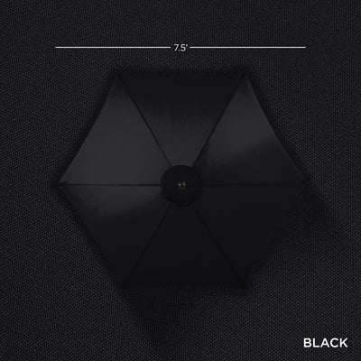 Outdoor Market Patio Umbrella w/ Push Button Tilt, Crank Lift - 7.5ft