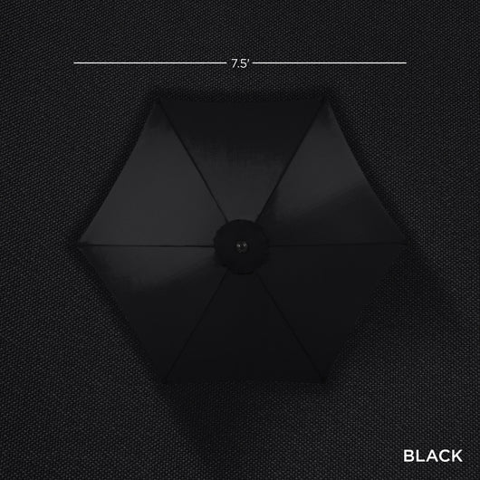 Outdoor Market Patio Umbrella w/ Push Button Tilt, Crank Lift - 7.5ft