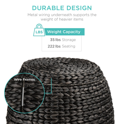 Multipurpose Hyacinth Storage Tote Basket