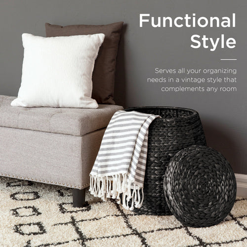 Multipurpose Hyacinth Storage Tote Basket