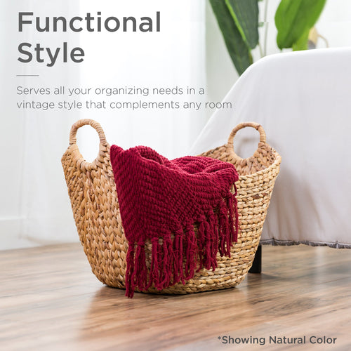 Large Multi-Purpose Seagrass Storage Basket w/ Handles