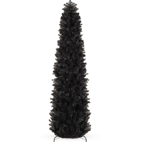 Black Artificial Pencil Holiday Christmas Tree