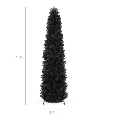 Black Artificial Pencil Holiday Christmas Tree