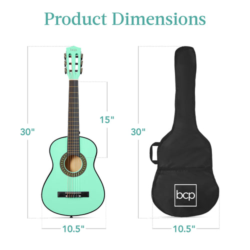 Kids Acoustic Guitar Beginner Starter Kit w/ Carrying Case - 30in