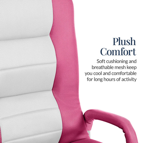 Gaming Floor Chair w/ 360-Degree Swivel, Armrest, Adjustable Backrest