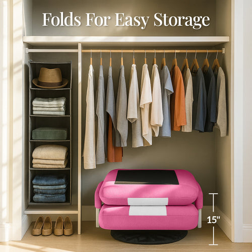 Gaming Floor Chair w/ 360-Degree Swivel, Armrest, Adjustable Backrest