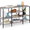 4-Tier Industrial Console Table w/ Tall Shelf Space - 55in
