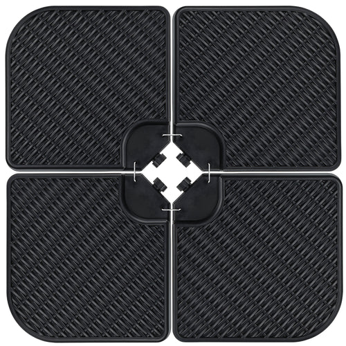 4-Piece Cantilever Offset Patio Umbrella Stand Square Base Plate Set