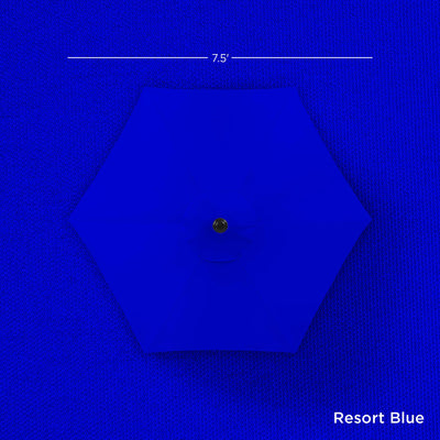 Outdoor Market Patio Umbrella w/ Push Button Tilt, Crank Lift - 7.5ft