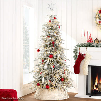 Woven Hyacinth Christmas Holiday Tree Collar - 42in