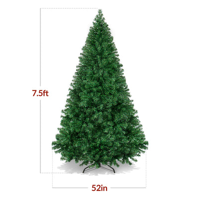 Artificial Green Christmas Tree, Unlit Pine Design w/Easy Assembly