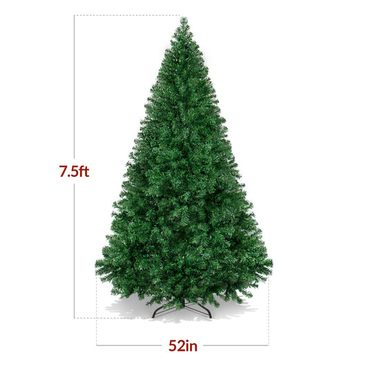 Artificial Green Christmas Tree, Unlit Pine Design w/Easy Assembly