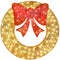 Pre-Lit Outdoor Christmas Wreath, LED Metal Holiday Decor w/ Bow - 60in