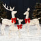 3-Piece Lighted Christmas Deer Set Outdoor Decor with 175 LED Lights
