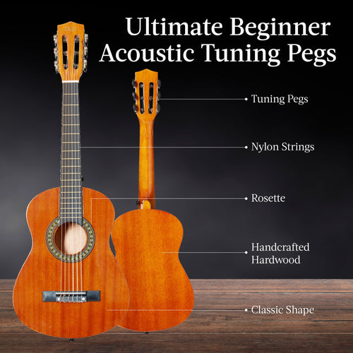 Kids Acoustic Guitar Beginner Starter Kit w/ Carrying Case - 30in