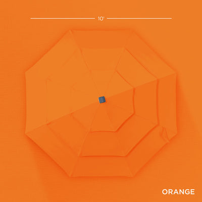 3-Tier Solar Patio Umbrella w/ LED Lights, Tilt Adjustment, Crank - 10ft