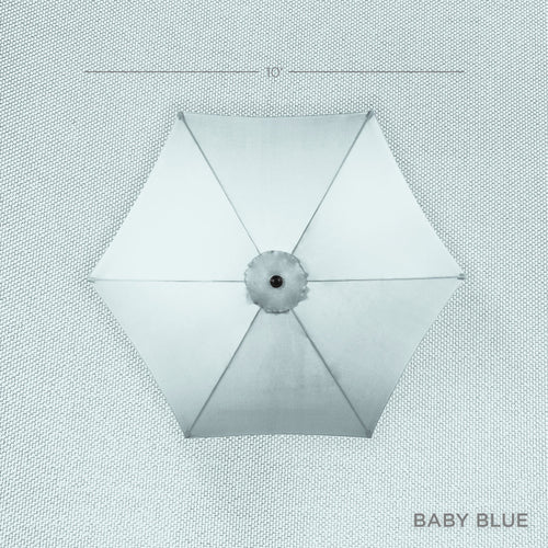 Outdoor Steel Market Patio Umbrella Decoration w/ Tilt, Crank Lift - 10ft