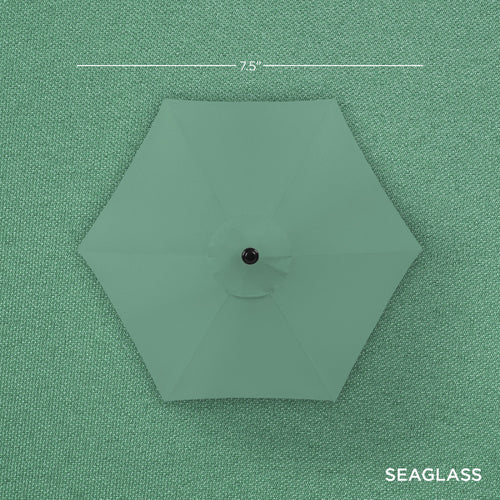 Outdoor Market Patio Umbrella w/ Push Button Tilt, Crank Lift - 7.5ft