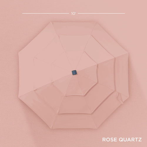 3-Tier Solar Patio Umbrella w/ LED Lights, Tilt Adjustment, Crank - 10ft