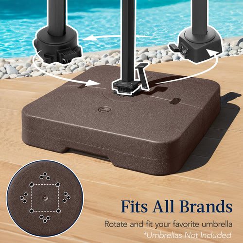 Fillable Heavy-Duty Cantilever Umbrella Base w/ 330lb Capacity