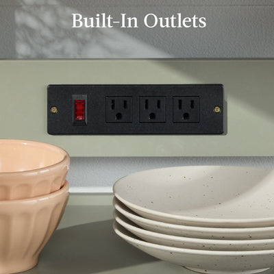 Rolling Kitchen Island Cart, Cabinet w/Drawer, Sliding Tray, Outlet