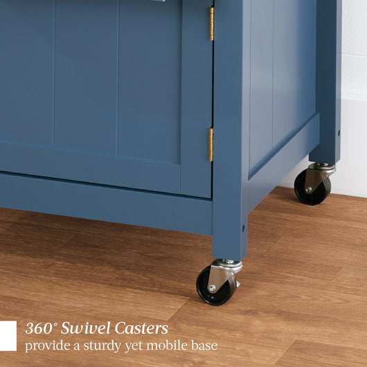 Rolling Kitchen Island Cart, Cabinet w/Drawer, Sliding Tray, Outlet