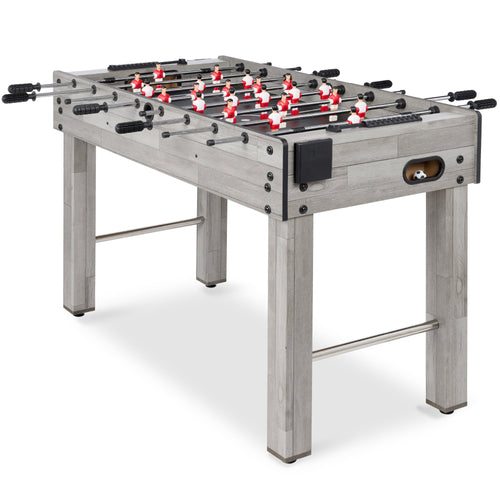 Foosball Game Table, Arcade Table Soccer w/ 2 Cup Holders, 2 Balls - 48in