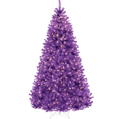 Pre-Lit Artificial Purple Christmas Tree w/ Incandescent Lights