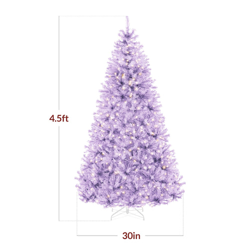 Pre-Lit Artificial Lavender Christmas Tree w/ Incandescent Lights