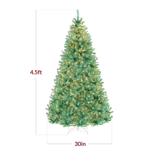 Pre-Lit Artificial Sage Green Christmas Tree w/ Incandescent Lights