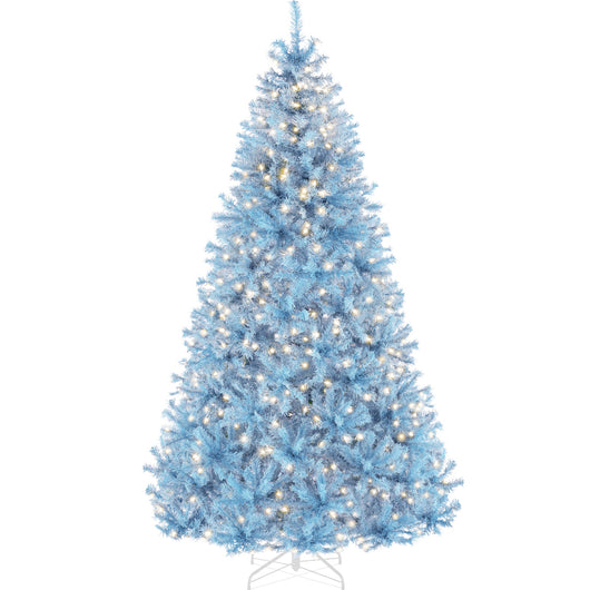 Pre-Lit Artificial Baby Blue Christmas Tree w/ Incandescent Lights