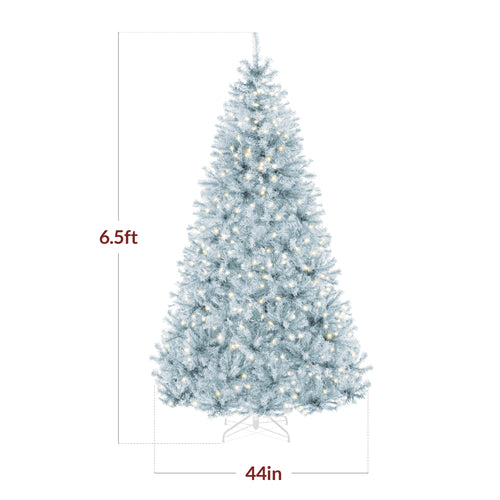 Pre-Lit Artificial Ice Blue Christmas Tree w/ Incandescent Lights