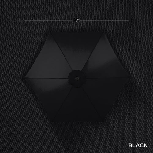 Outdoor Woodgrain Pattern Patio Umbrella Decoration w/ Tilt, Crank - 10ft