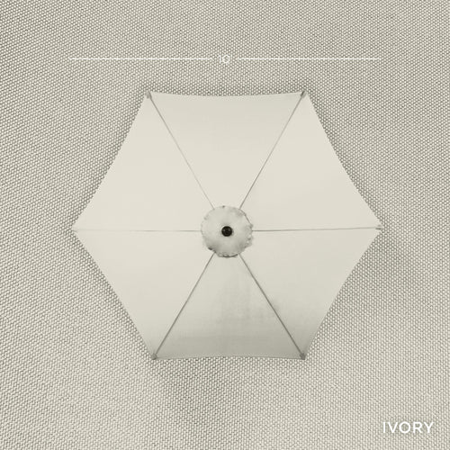 Outdoor Woodgrain Pattern Patio Umbrella Decoration w/ Tilt, Crank - 10ft